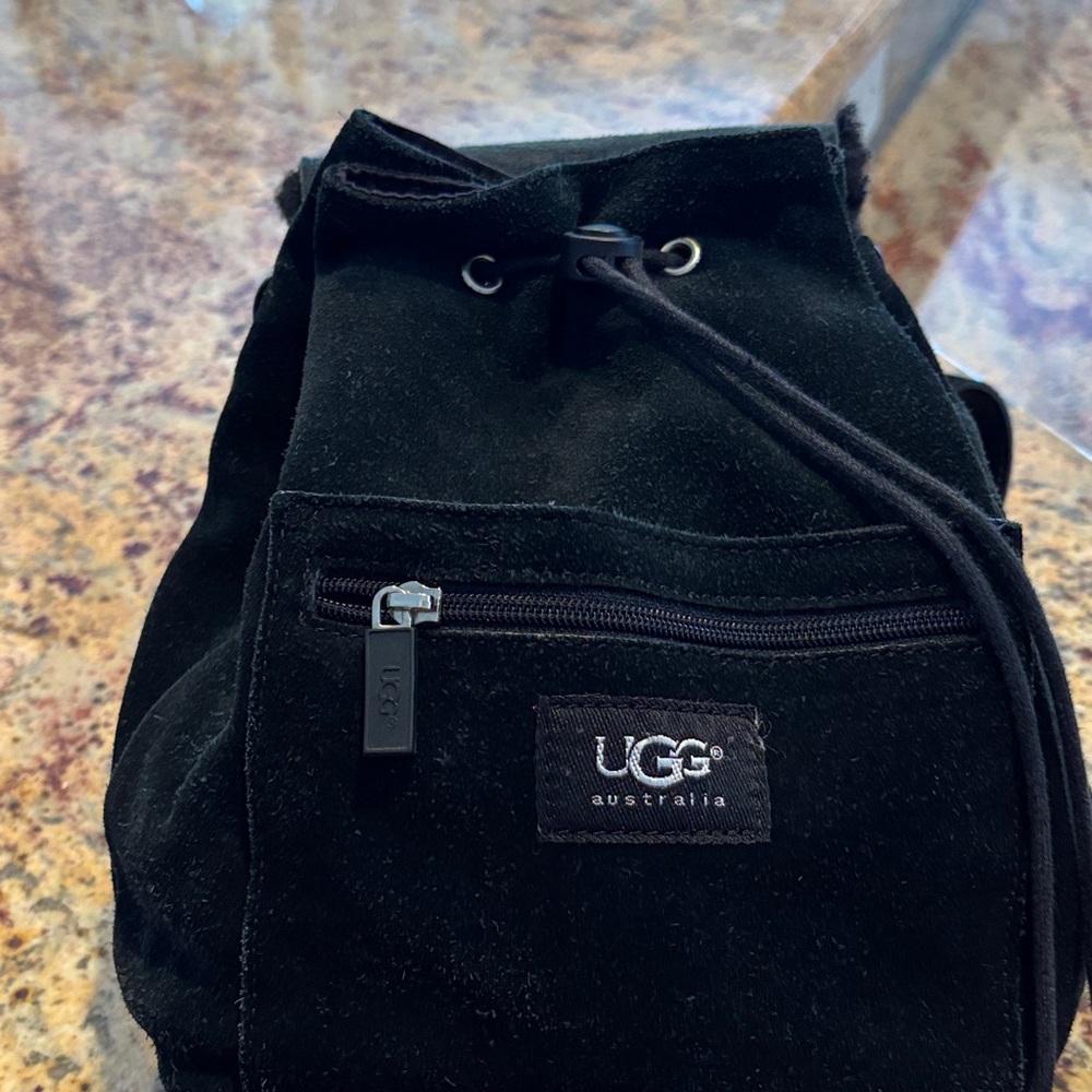 Ugg Black Shearling Mini Backpack With Bag Cover! - image 2